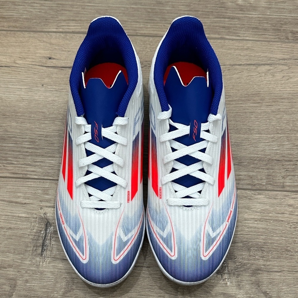 Adidas F50 League TF Turf Soccer Shoes
Cleats Youth 5 teen red white blue